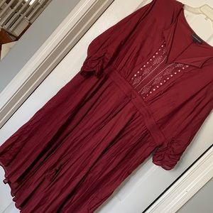 Lane Brant 26 maroon embellished dress